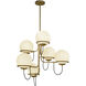 Alora Mood Alba 6 Light 32 inch Aged Gold Chandelier Ceiling Light