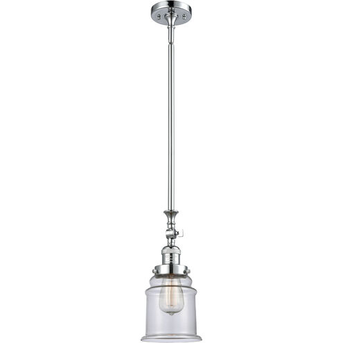 Franklin Restoration Canton LED 6.5 inch Polished Chrome Mini Pendant Ceiling Light in Clear, Franklin Restoration