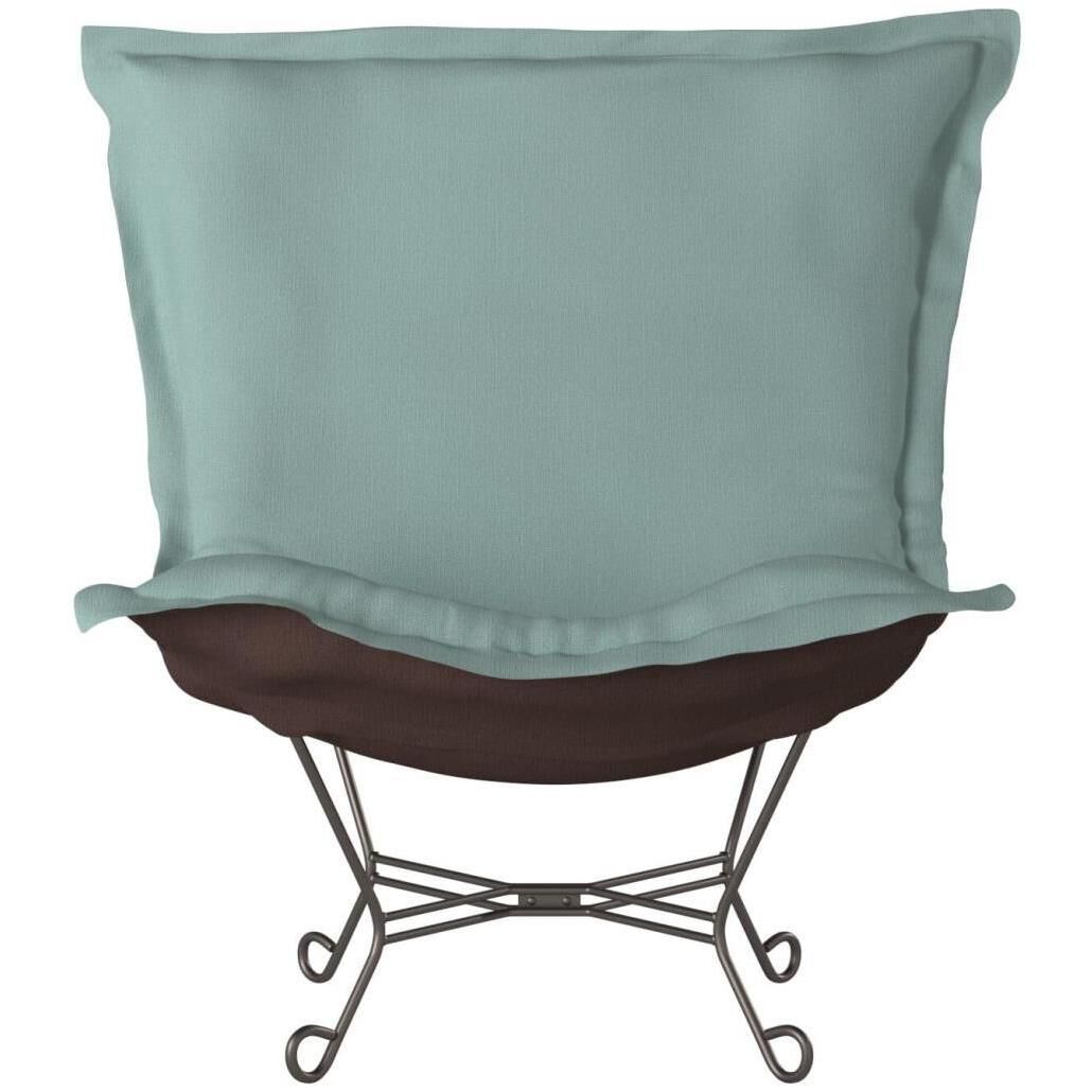 Puff Titanium Frame with Sterling Breeze Scroll Chair with Cover