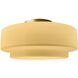 Radiance Collection - Tier LED 12 inch Muted Yellow Semi-Flush Ceiling Light, Form+Finish+Function