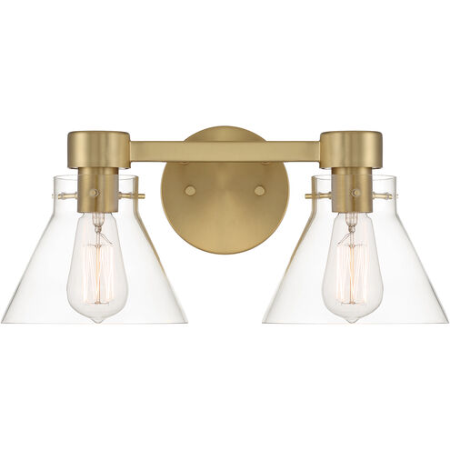 Willow Creek 2 Light 16.5 inch Brushed Gold Vanity Light Wall Light