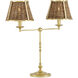 Deauville 25 inch 7 watt Natural and Polished Brass Desk Lamp Portable Light, Suzanne Duin Collection