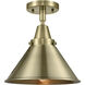 Franklin Restoration Briarcliff LED 10 inch Antique Brass Flush Mount Ceiling Light