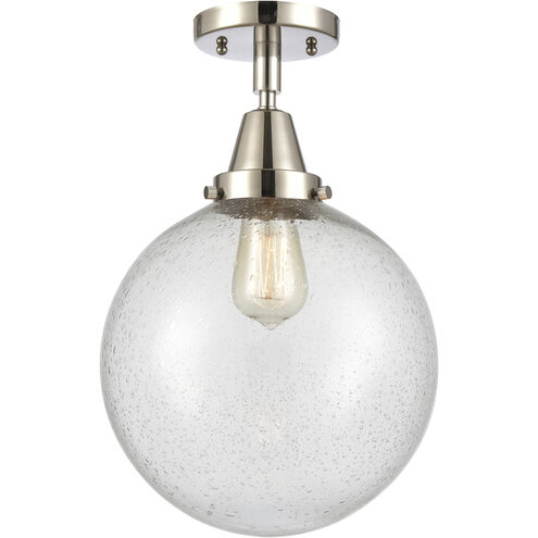 Downtown Urban Beacon 1 Light 10 inch Polished Nickel Flush Mount Ceiling Light in Incandescent, Seedy