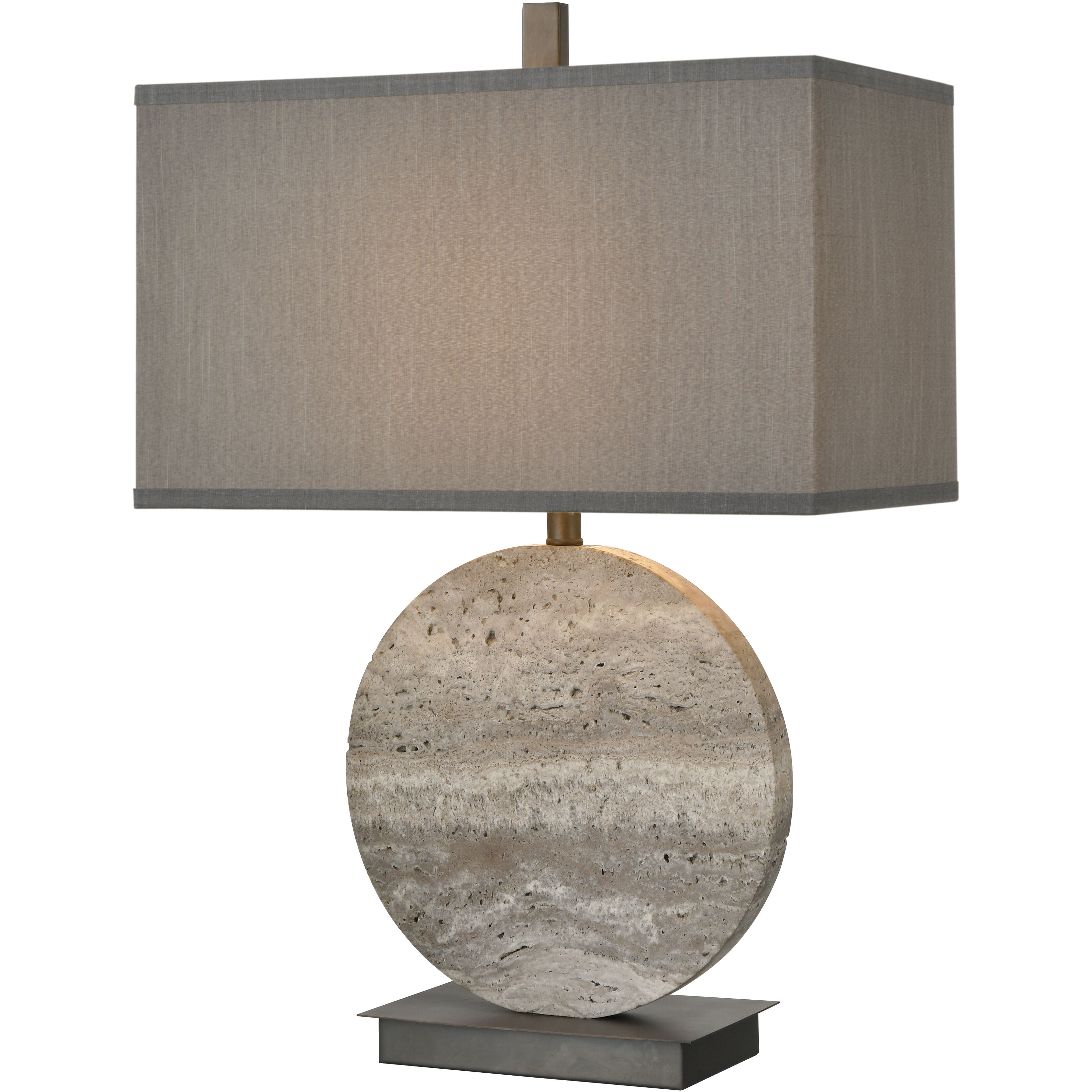 Vermouth 26.5 inch 150 watt Gray with Bronze Table Lamp Portable Light