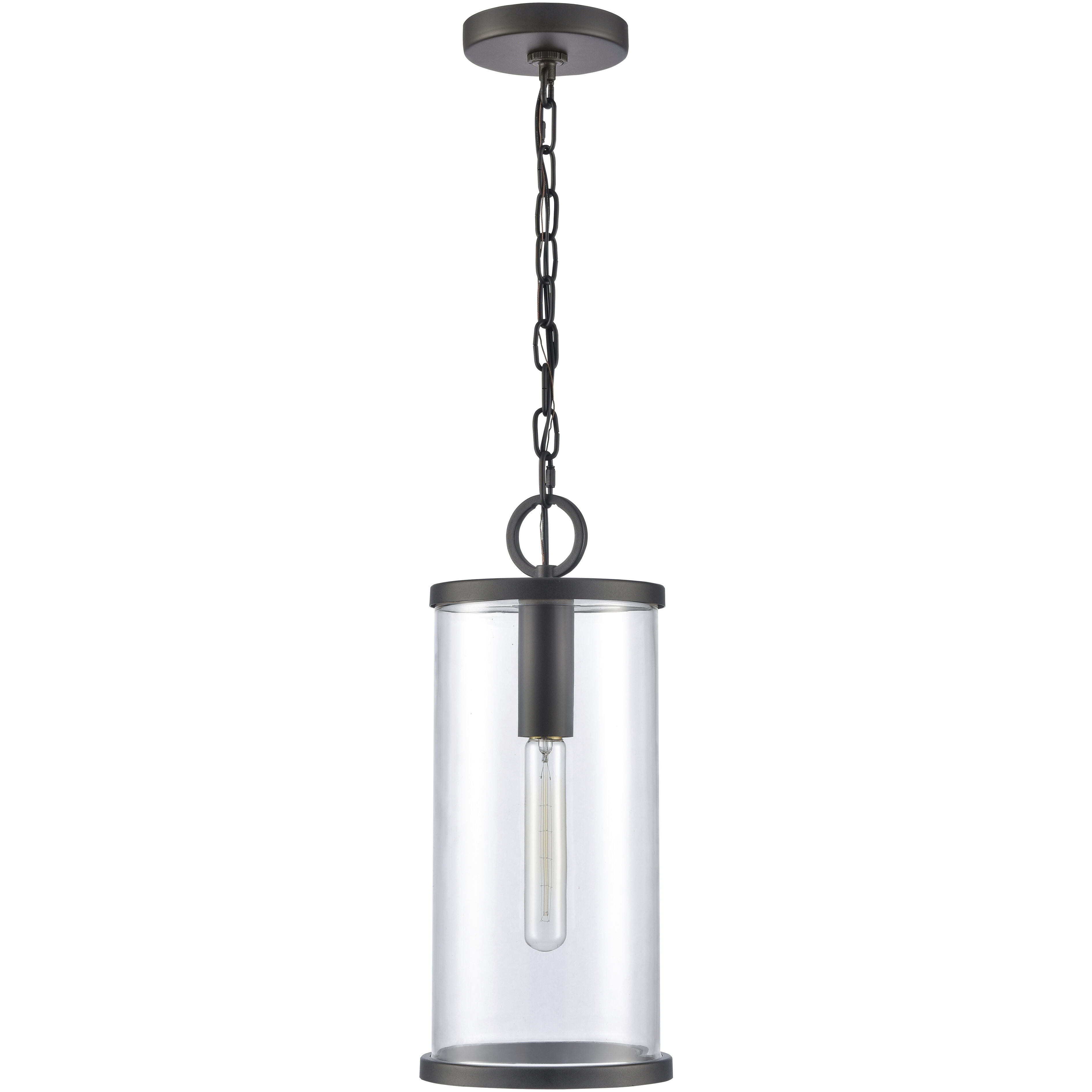 Hopkins 1 Light 7.25 inch Charcoal Outdoor Pendant
