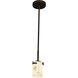 Lumenaria 1 Light 4.5 inch Brushed Nickel Pendant Ceiling Light in Cylinder with Flat Rim, Incandescent