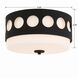 Kirby 2 Light 13.25 inch Black Forged Flush Ceiling Light