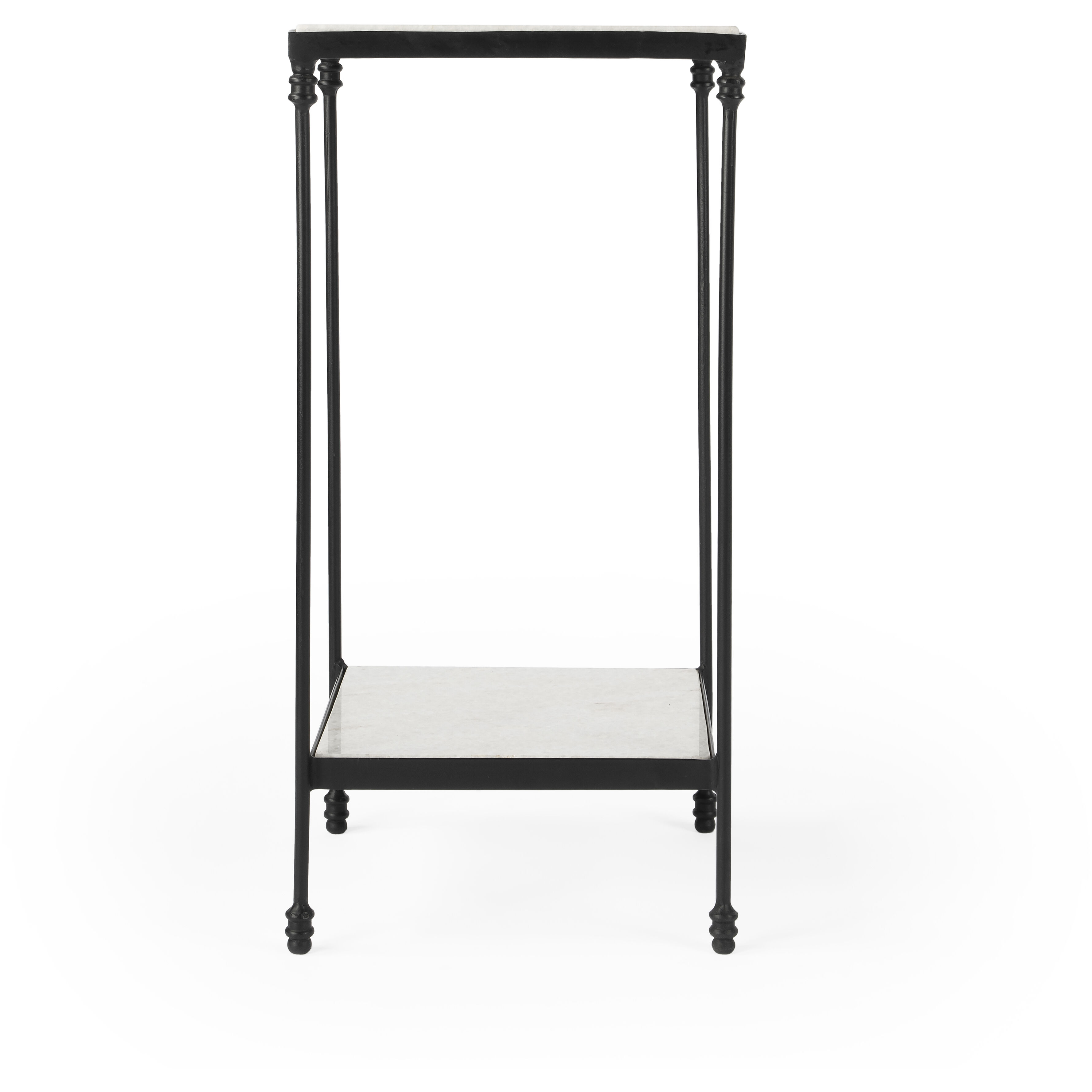 Larkin Marble & Iron 24 X 12 inch Metalworks Accent Table