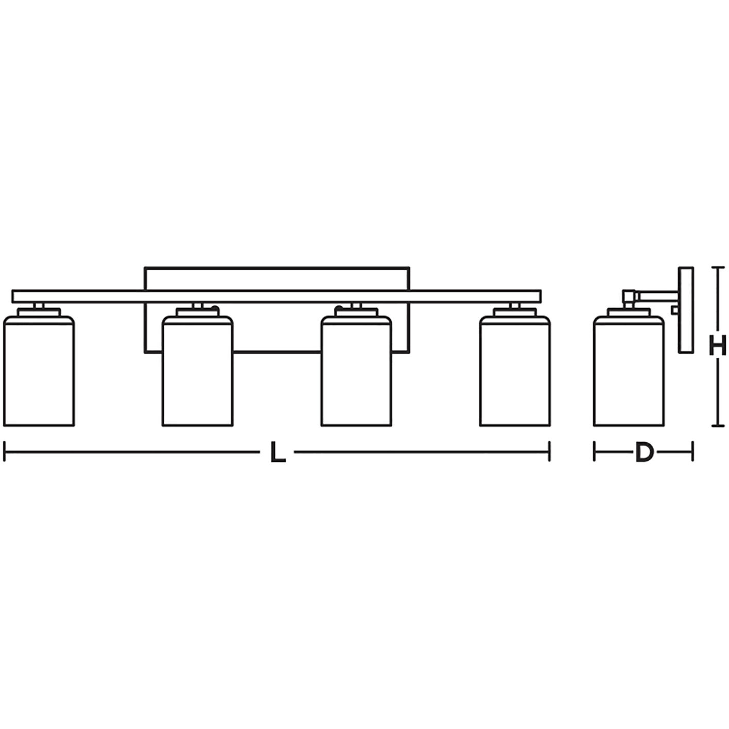 Leo Vanity Light Wall Light in Satin Nickel, 31 in