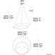 Marques LED 28 inch Aged Brass Pendant Ceiling Light, dweLED