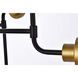 Hanson 8 Light 36 inch Black and Brass Pendant Ceiling Light in Brass and Black