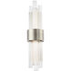 Luzerne 2 Light 4.25 inch Brushed Nickel Bath Vanity & Wall Light in 18in.