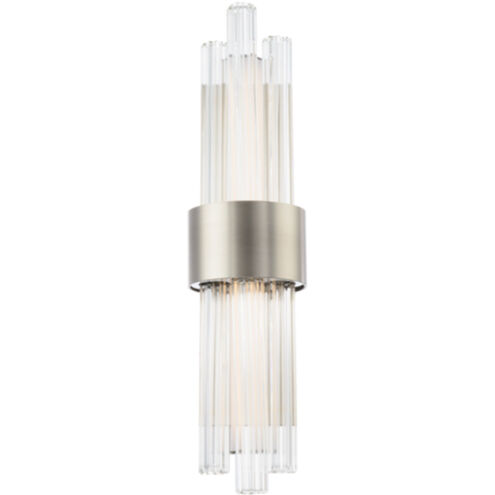 Luzerne 2 Light 4.25 inch Brushed Nickel Bath Vanity & Wall Light in 18in.