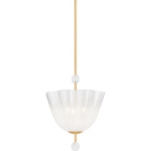 Cambria Heights 3 Light 17 inch Aged Brass Lantern Ceiling Light