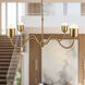 Alora Mood Effie 4 Light 39 inch Brushed Gold/Opal Glass Chandelier Ceiling Light