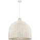 Elise 4 Light 24.25 inch Textured White Pendant Ceiling Light
