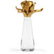 Chelsea House Antique Gold Leaf/Clear Rose on Stand Accent