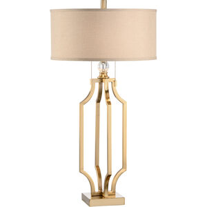 Frederick Cooper 33 inch 60.00 watt Antique Brass/Clear Table Lamp Portable Light
