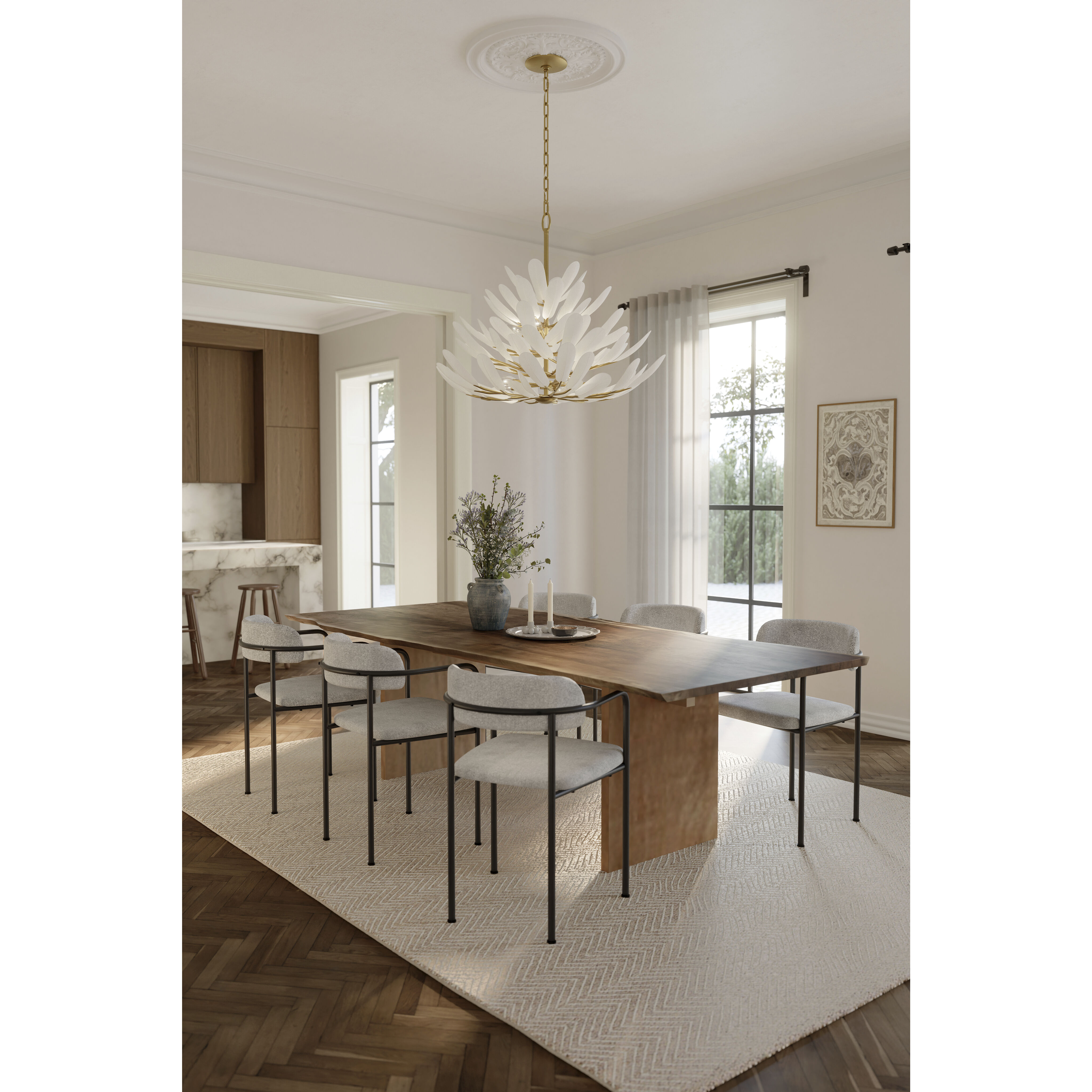 Vellinor 10 Light 42 inch Painted Legacy Brass Chandelier Ceiling Light