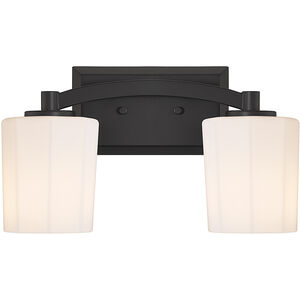 Whitney 2 Light 14 inch Black Bathroom Vanity Light Wall Light