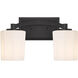 Whitney 2 Light 14 inch Black Bathroom Vanity Light Wall Light