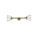 Franklin Restoration Fulton LED 7 inch Brushed Brass Bath Vanity Light Wall Light in Clear Glass, Franklin Restoration