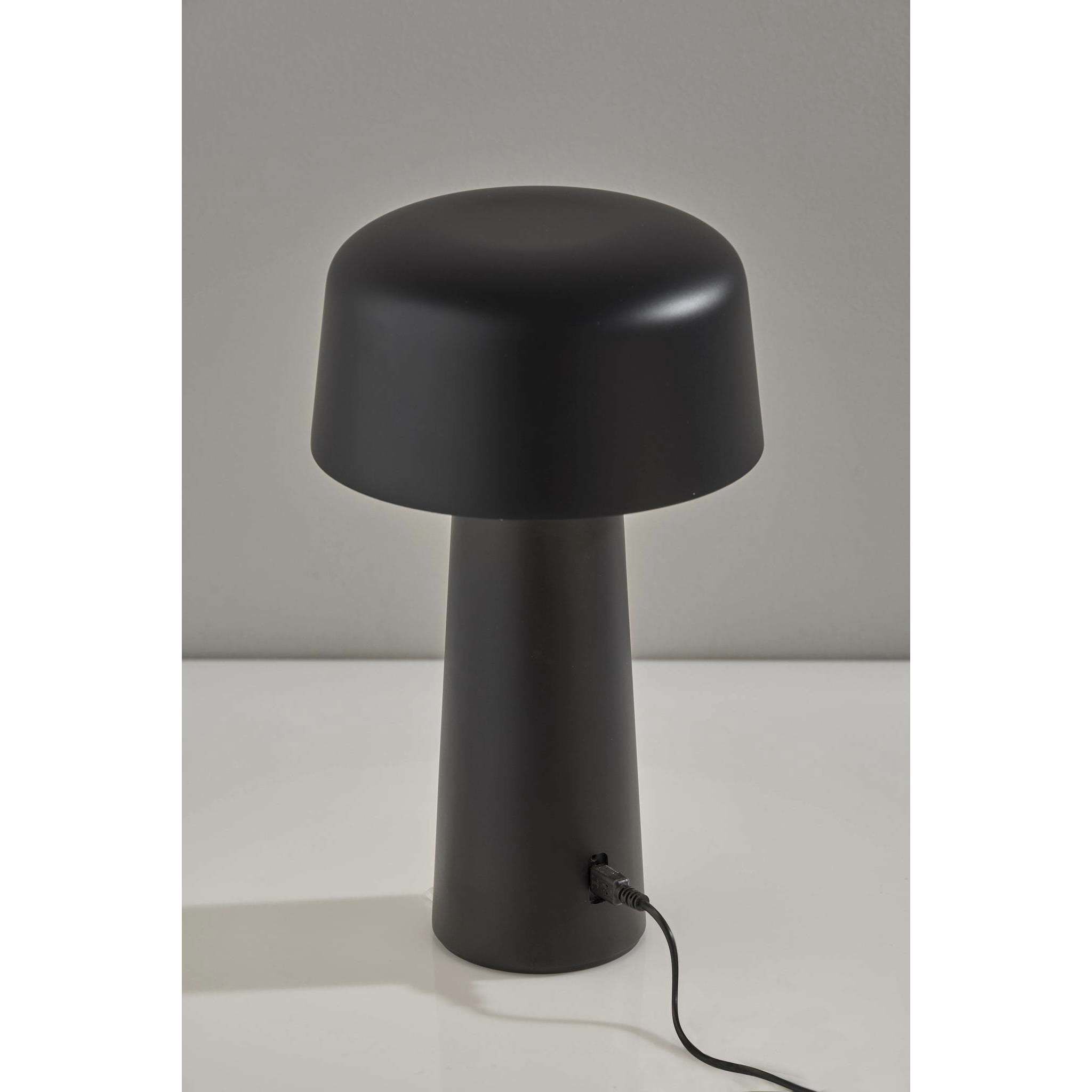 Lenny 10 inch 1.50 watt Black LED Cordless Table Lamp Portable Light