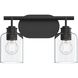 Reines 2 Light 14.75 inch Matte Black Bath Vanity Wall Light