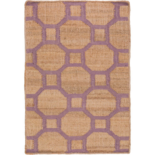 Seaport 63 X 39 inch Camel, Mauve Rug