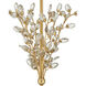 Forget-Me-Not 66 inch 100 watt Clear and Chinois Gold Leaf Floor Lamp Portable Light
