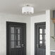 Brookdale 3 Light 13 inch Brushed Nickel Semi-Flush Mount Ceiling Light