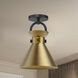 Alora Mood Emerson 1 Light 8.75 inch Matte Black and Aged Gold Semi Flush Mount Ceiling Light