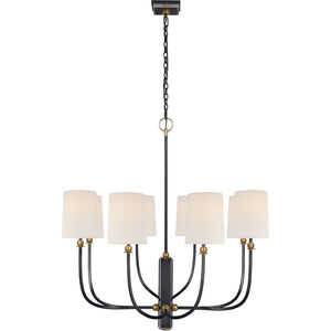 Thomas O'Brien Hulton 8 Light 36 inch Bronze and Hand-Rubbed Antique Brass Chandelier Ceiling Light