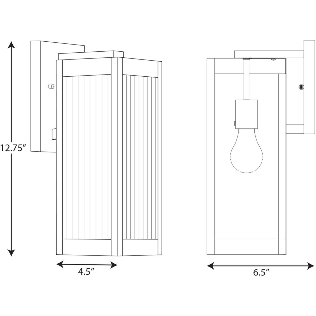 Felton 1 Light 13 inch Matte Black Outdoor Wall Lantern, Small