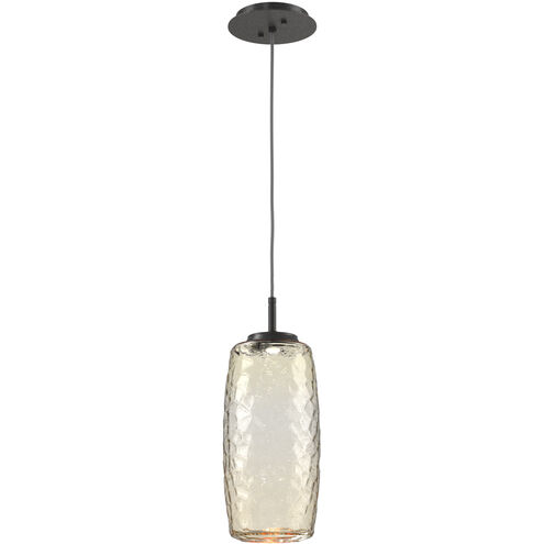 Vessel LED Graphite Pendant Ceiling Light in 3000K LED, Amber, Large