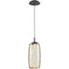 Vessel LED Graphite Pendant Ceiling Light in 3000K LED, Amber, Large