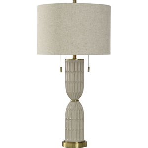 Cameron 33 inch 60.00 watt Solstice Cream and Brass Table Lamp Portable Light