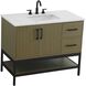 Lennox 42 X 34 inch Chestnut Brown Bathroom Vanity Cabinet