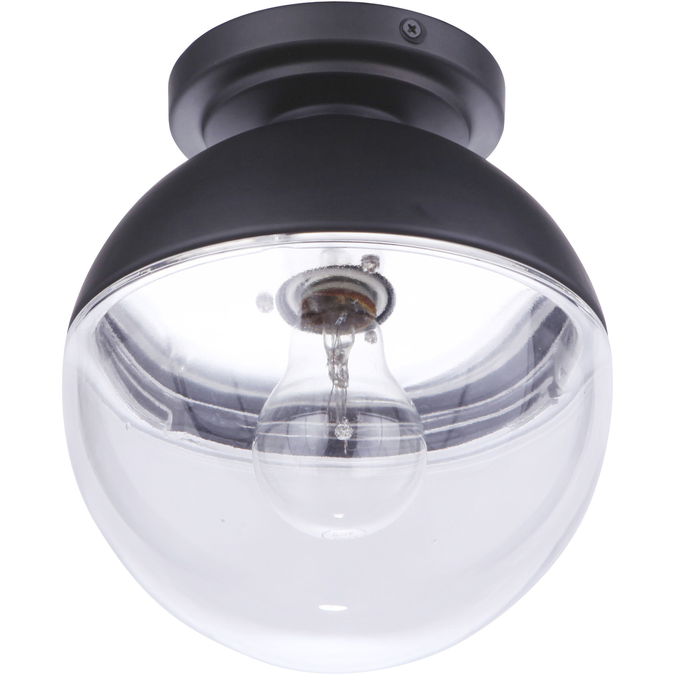 Evie 1 Light 7.5 inch Midnight Outdoor Flushmount