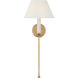 Amber Lewis Ingela LED 9 inch Hand-Rubbed Antique Brass Single Sconce Wall Light