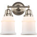 Aditi Canton 2 Light 14 inch Brushed Satin Nickel Bath Vanity Light Wall Light, Aditi