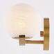 Monticello 3 Light 22 inch Muted Brass Bathroom Light Wall Light