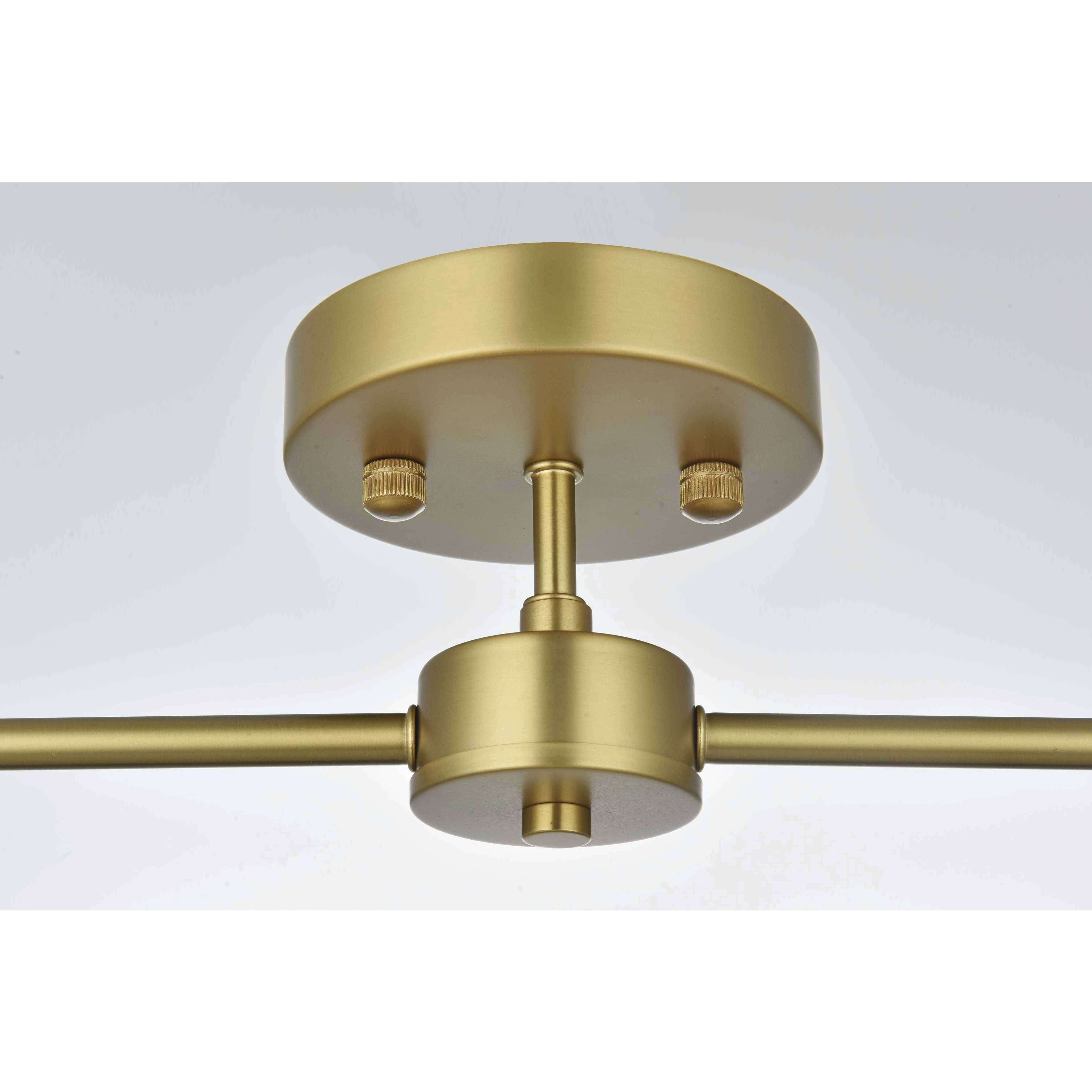 Zane 2 Light 5 inch Satin Gold Flush Mount Ceiling Light