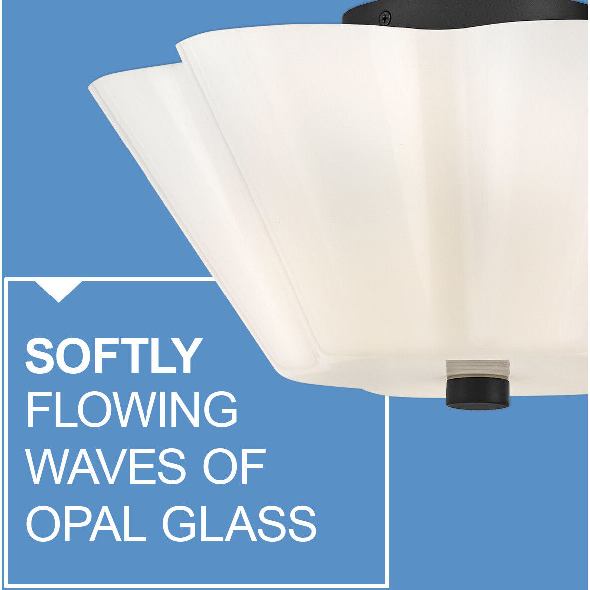 Honey 3 Light 15 inch Black Semi-Flush Mount Ceiling Light, Medium