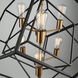 Artistry LED 32 inch Matte Black and Harvest Brass Chandelier Ceiling Light