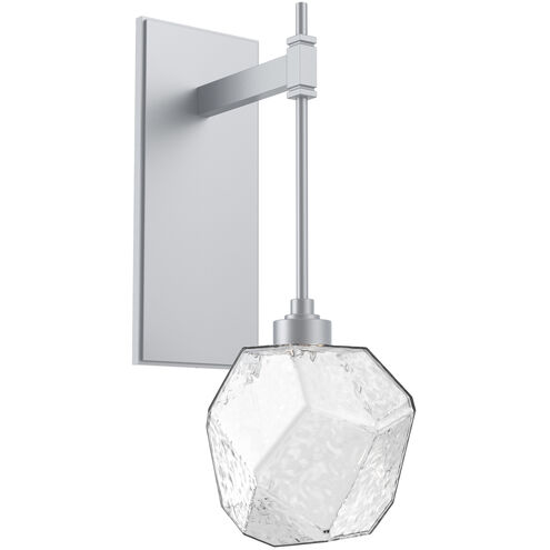 Gem LED 6.3 inch Classic Silver Indoor Sconce Wall Light in 3000K LED, Clear, Tempo