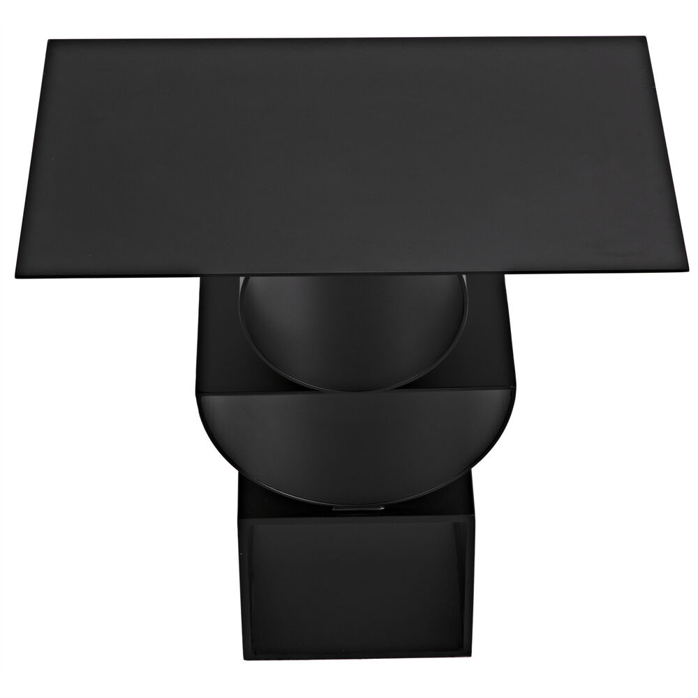 Shape 25 X 24 inch Matte Black Side Table