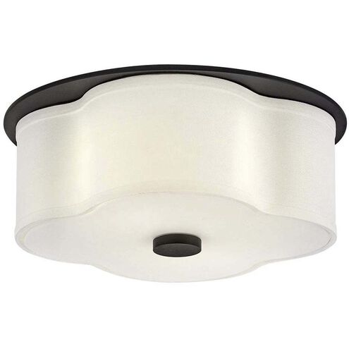 Delaney 2 Light 14 inch Black Flush Mount Ceiling Light