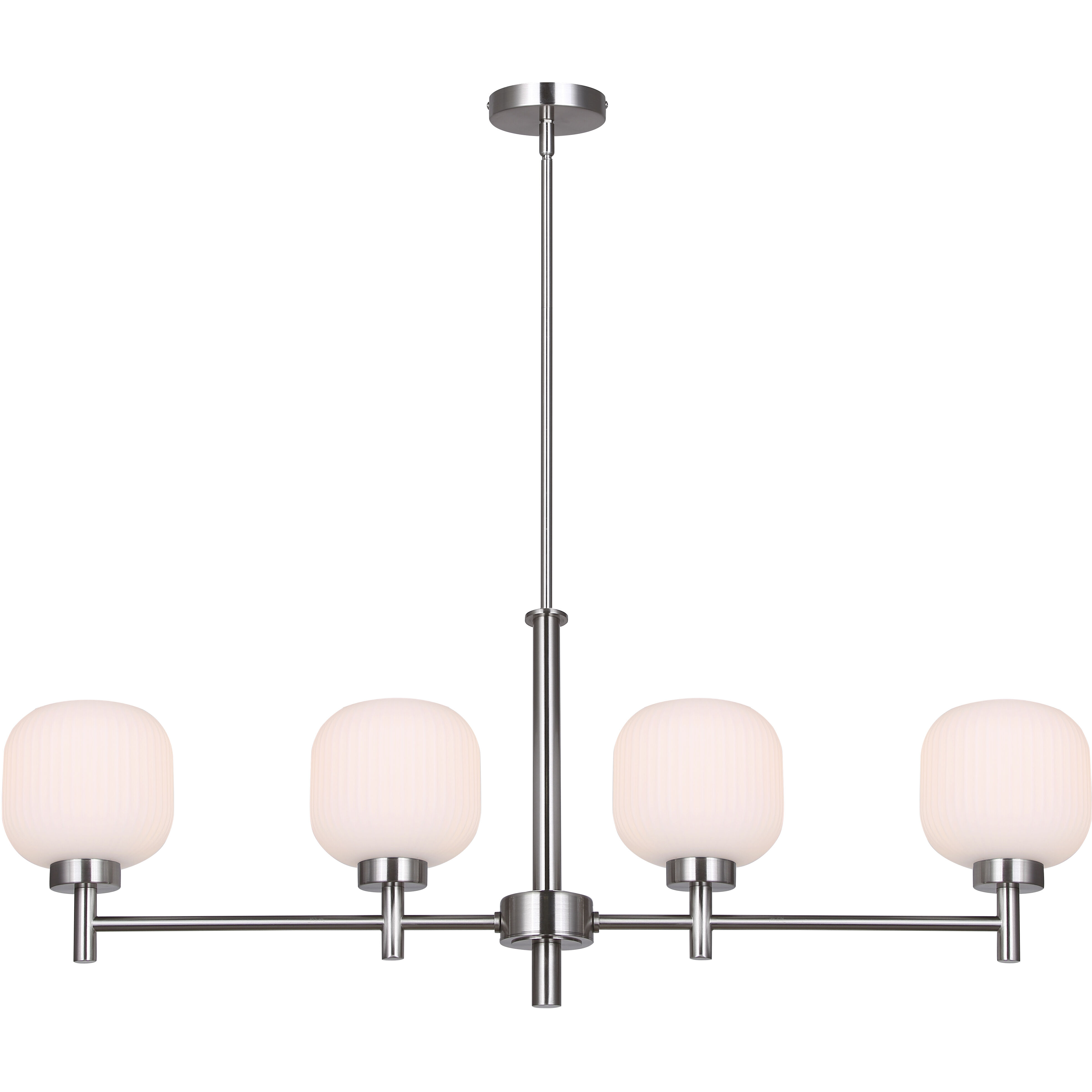 Mallory 4 Light 36.38 inch Brushed Nickel Chandelier Ceiling Light